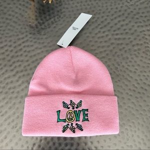 Coney Island Picnic Love Beanie in Pink